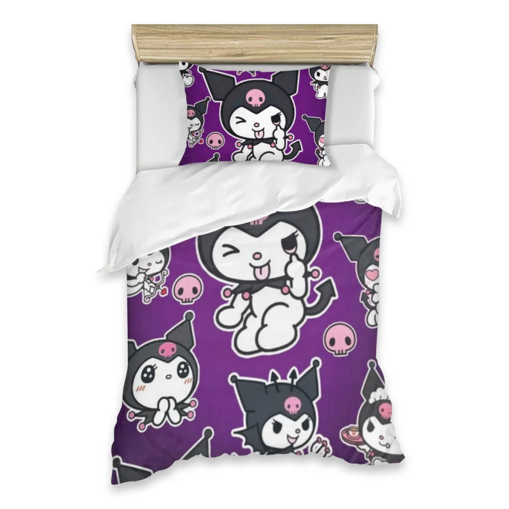 

Sanrio Kuromi Single Bed Sheets Set Complete Case Single Linen Quilt Cover