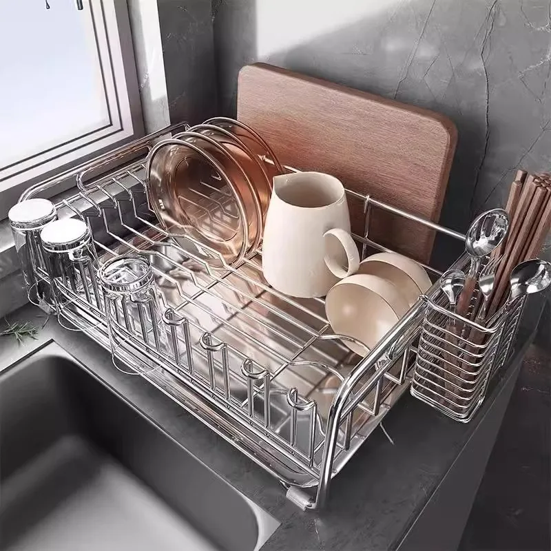 Dish drain rack,  drain bowl rack, chopstick rack, countertop, small narrow narrow edge