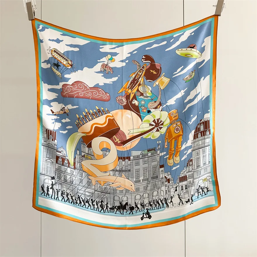 

Роскошный шелковый шарф тутового шелкопряда 65 см, женские банданы с квадратным вырезом, шарфы для волос, аксессуары, женский платок Femme 65 см * 65 см, подарок для влюбленных