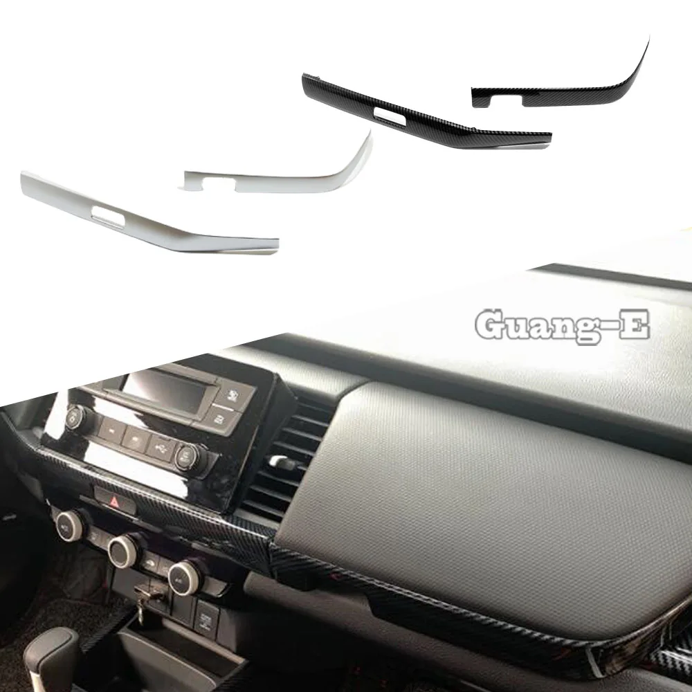 Car Front Passenger Glove Strip Cover For Honda Fit Jazz 2020 2021 2022 2023 2024 Decoration Trim Armrest Interior Accessories