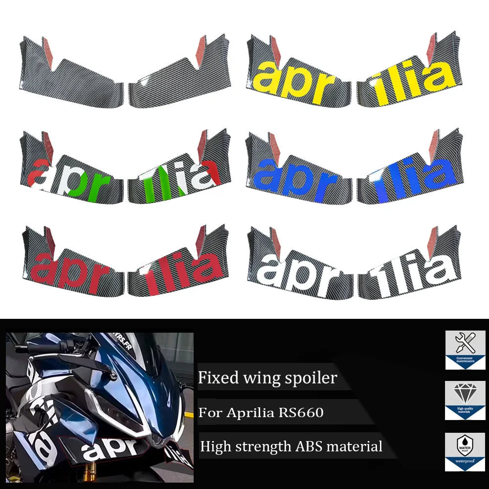 

For Aprilia RS660 Motorcycle Fixed Wing Spoiler Aerodynamic Wing Side Winglet Windshield Wing Deflector Aileron Fairing