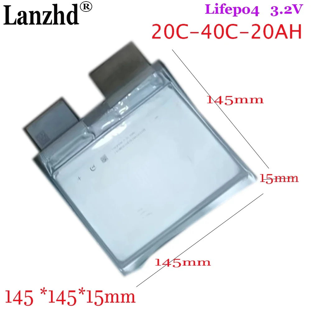 Lifepo4 3.2V 20C Cell 20Ah Lithium iron phosphate Rechargeable Battery for Solar Energy Storage  Tram car motorcycle car igniter