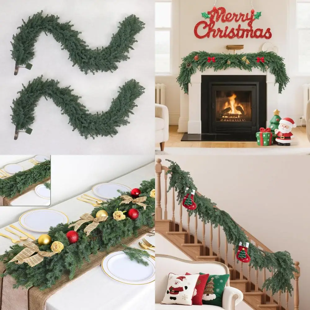 

Artificial 6-Foot Norfolk Pine Garlands for Christmas, Realistic Greenery for Winter Holidays, Suitable for Indoor and Outdoor D