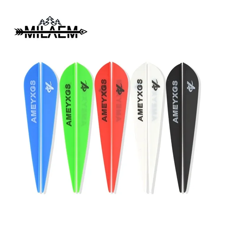 

100 pcs 2/3/4inch Archery Arrow Feather Rubber Arrow Vanes Plastic Fletching Hunting Games Arrow Shooting Accessories