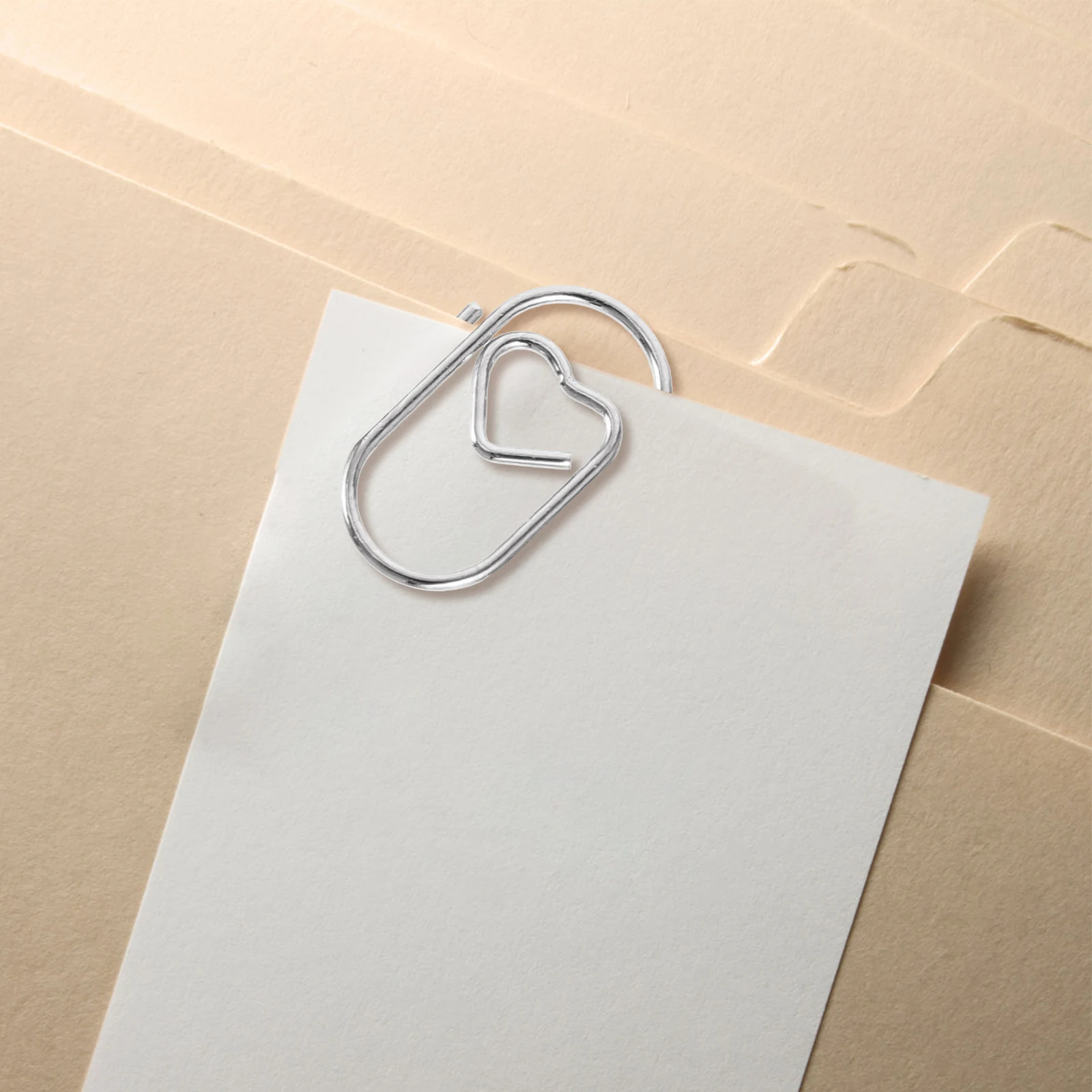 

50pcs Paper Clips Heart Shaped Creative Metal Document Clips For Office File Decoration Studying Stationery Small