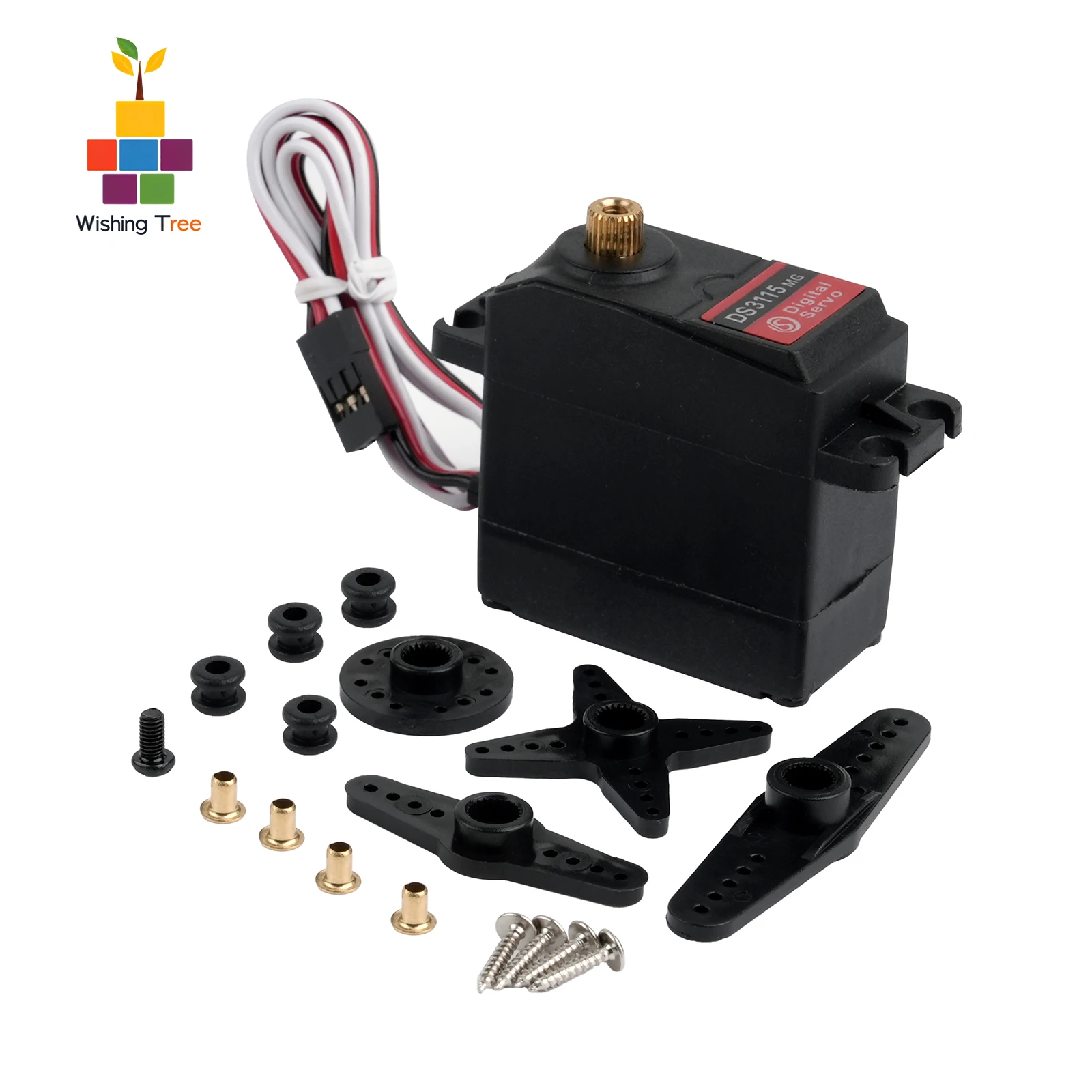 

Цифровой серводвигатель DS3115MG 15 кг 180/270/360 ° Вращающийся высокий крутящий момент для робота/RC автомобиля/дрона своими руками
