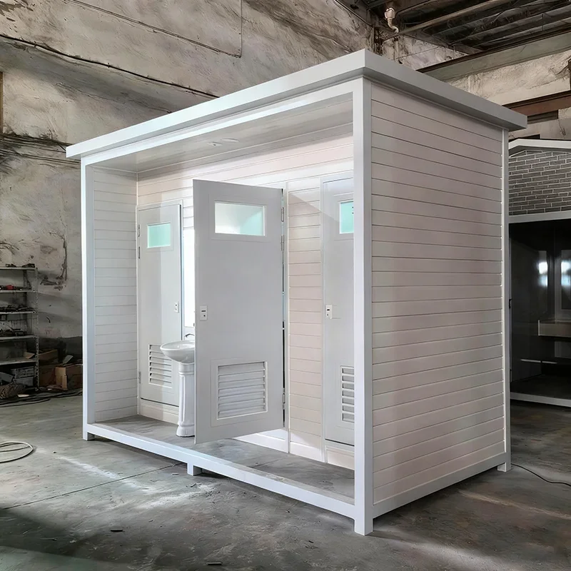 2026 Modern Steel Eco-friendly Portable Toilet Shower for Outdoor Apartment Use Public Modular Mobile Cabin Outdoor Restroomprom