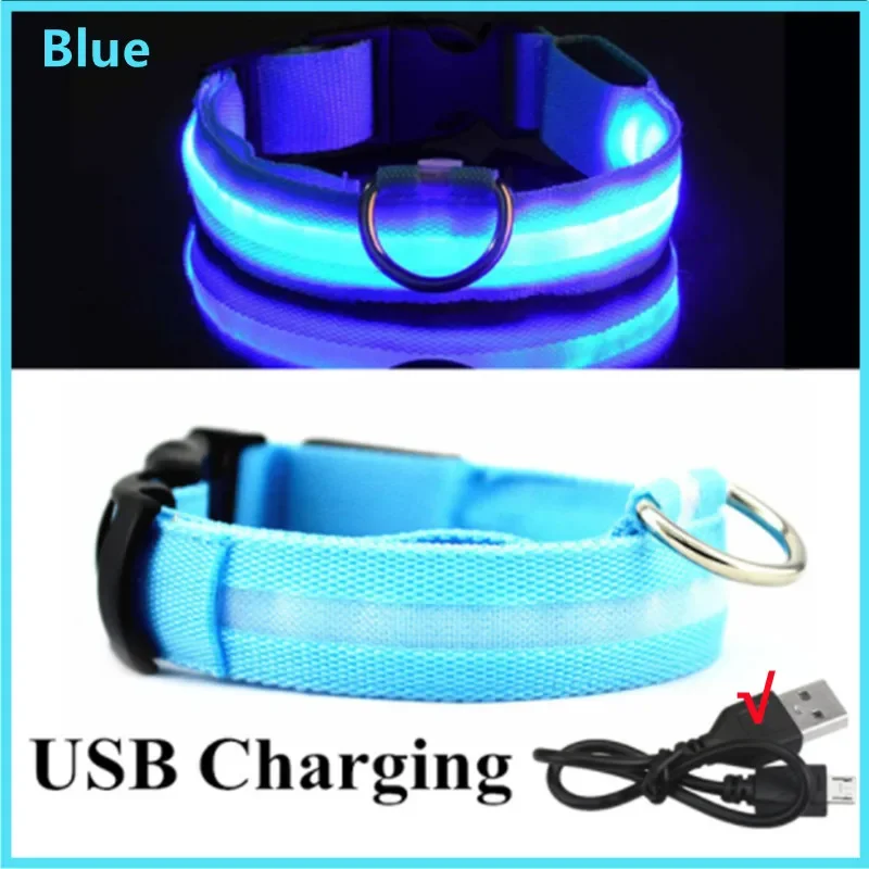 3 가지 모드 개 빛나는 충전 칼라 Led Usb 고양이 개 목걸이 분리형 야간 Led 글로우 개 손실 방지 칼라 애완 동물 액세서리