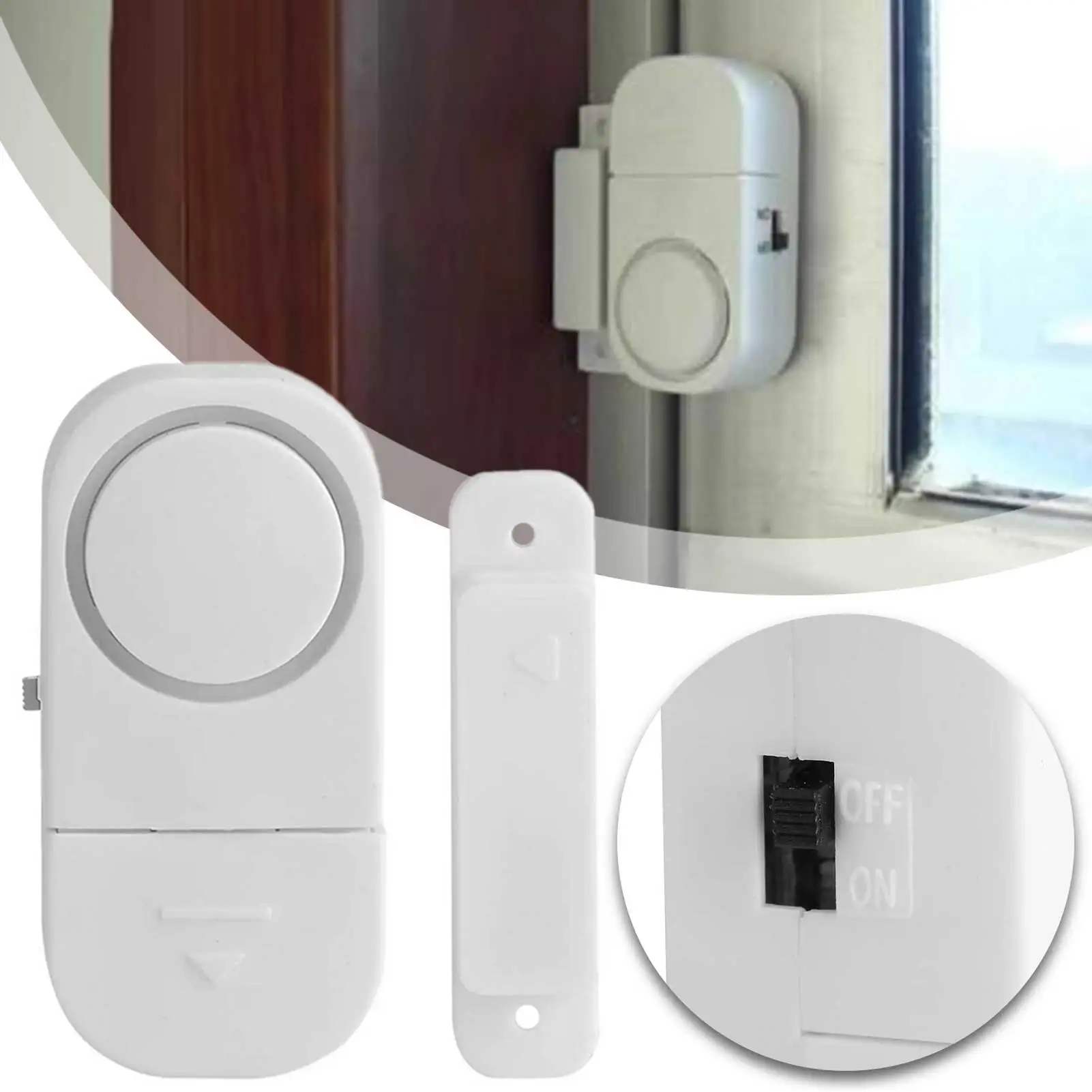 Magnetic Door Window Sensor Anti-Theft Securitys Open Alarm System Wireless Battery Operated Anti Burglar Anti-Theft Alarm Set