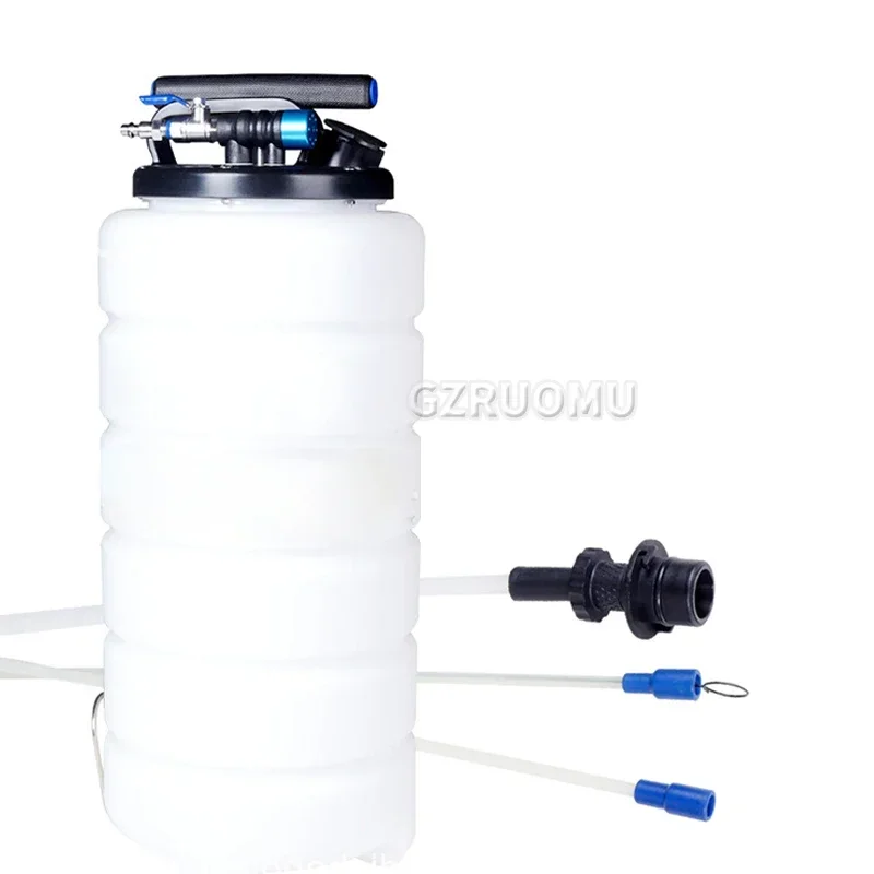 15L Pneumatic & Manual Brake Bleeder Pump Kit, Oil Change & Fluid Purge Tank with Pressure Gauge & Hoses Repair Tool