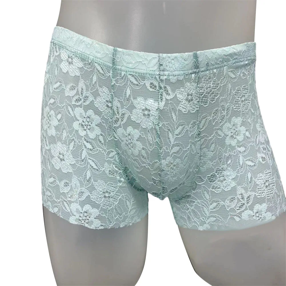 Men's Lace Pouch Bulge Mid-Waist Panties