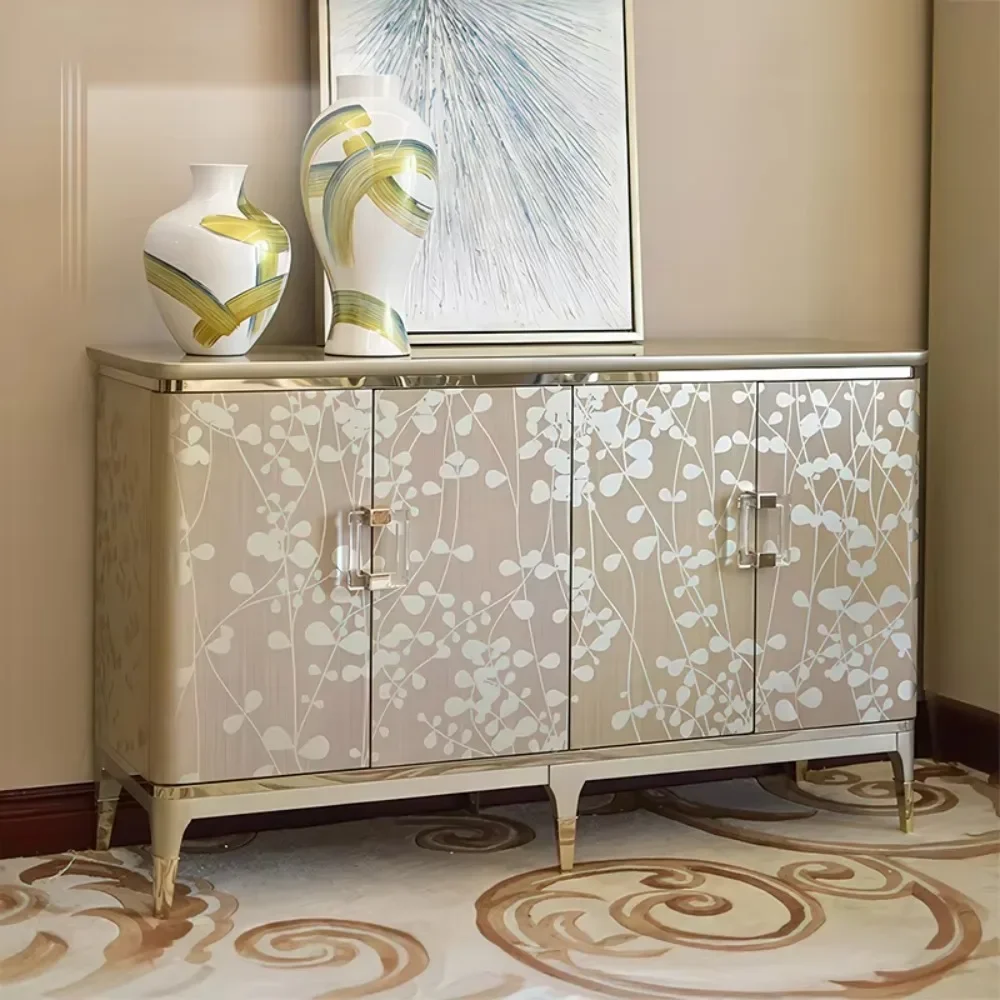 

Современный французский туалетный столик ручной росписи с мерцающим блеском, уникальная мебель для дома