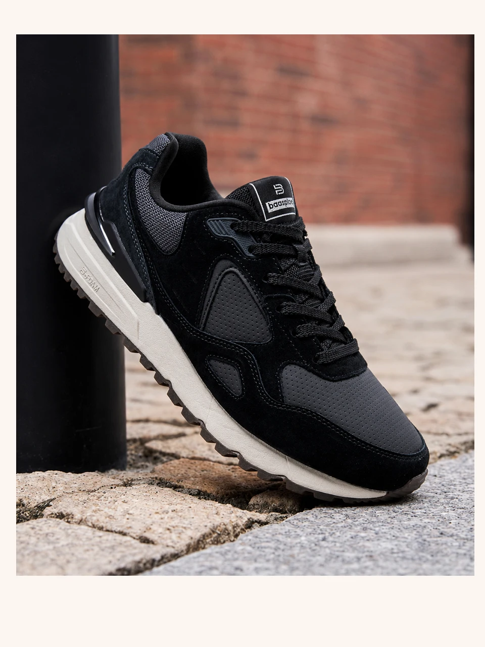 Baasploa Herren-Freizeitsneaker aus Leder, modische Turnschuhe für den täglichen Gebrauch, Lifestyle-Schuhe für Herren, neue bequeme Sportschuhe, rutschfest – Detail 12