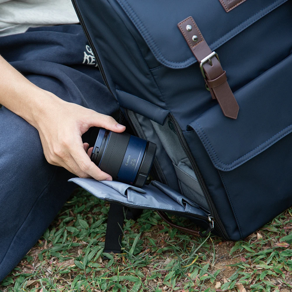 Изготовленный на заказ профессиональный рюкзак для зеркальной камеры с водонепроницаемой тележкой из нейлонового материала для фотооборудования и сумок для объективов