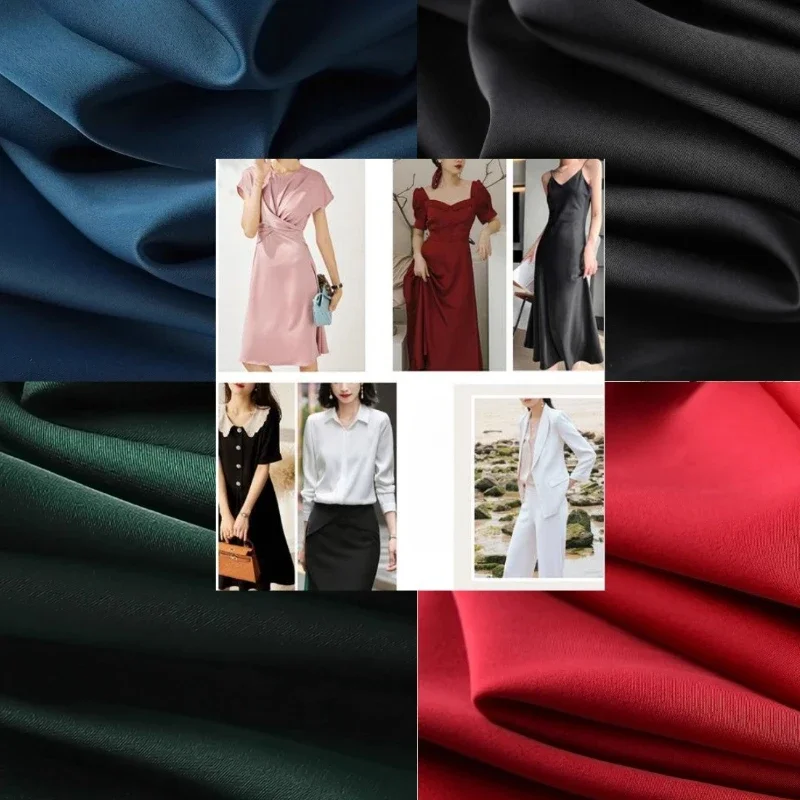 

Satin Fabric Glossy Imitation Silk Creative for Cheongsam Dress Skirt Clothing Diy Sewing By The Meter Wholesale Cloth