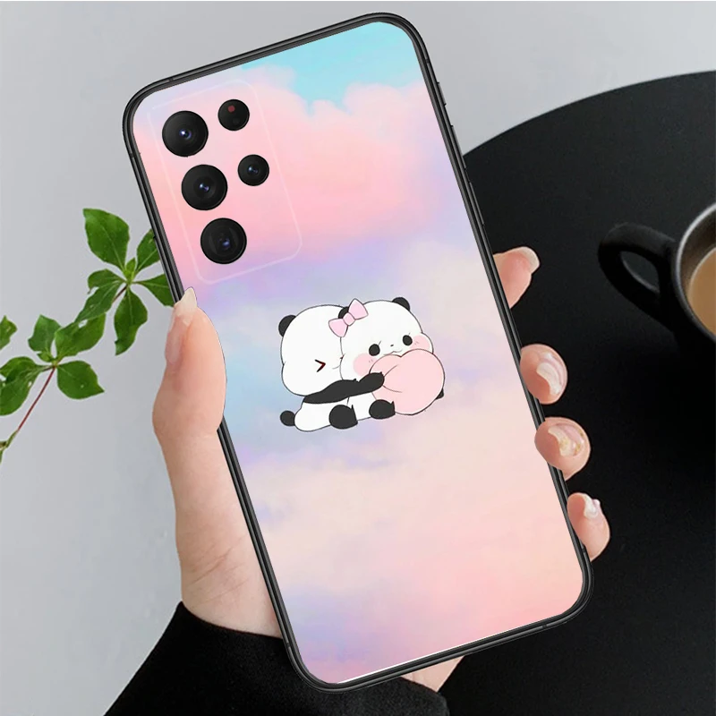 الكرتون الباندا قضية الهاتف لسامسونج غالاكسي A35 A55 A54 A15 A25 A05s A05 A22 A24 A52 A33 A34 M34 M14 M54 M23 Funda