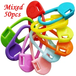 50pcs Knitting Marking Buckle Pins Clips Stitch Markers Locking Buckle Pins Sweater Weaving Tools Counter DIY Sewing Accessory