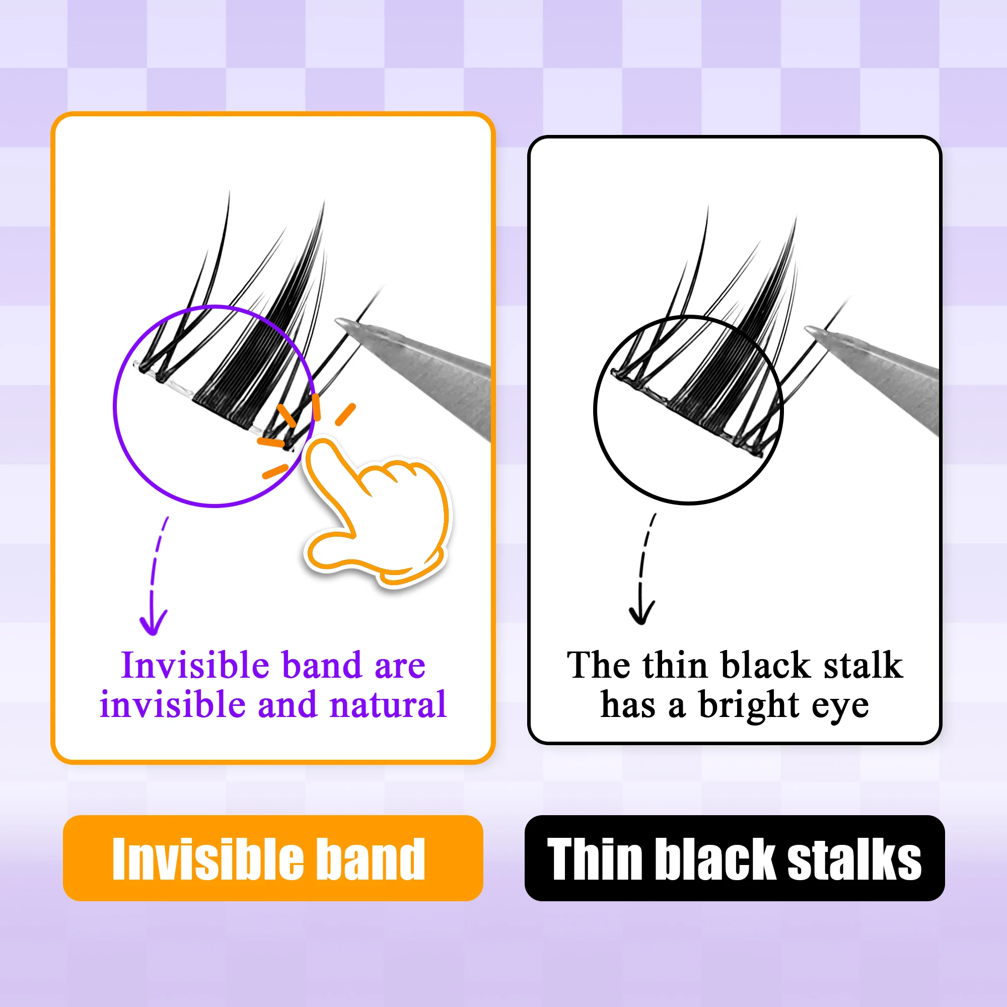 การ์ตูน Cluster Lashes ขนตาสัตว์ DIY Premade ขนตา