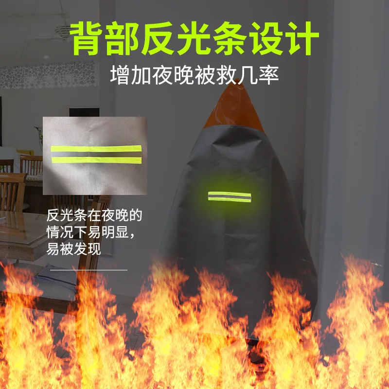 Fireproof Cloak Household Fire-Fighting Insulation Escape Clothes Household Fire-Fighting Blanket Silicone Flame-Retardant Cloak