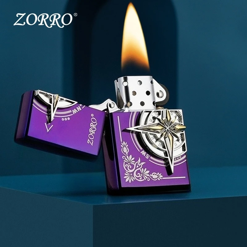 

ZORRO Love Compass резные значки творческая личность зажигалки мужские гаджеты зажигания аксессуары для курения подарки зажигалка