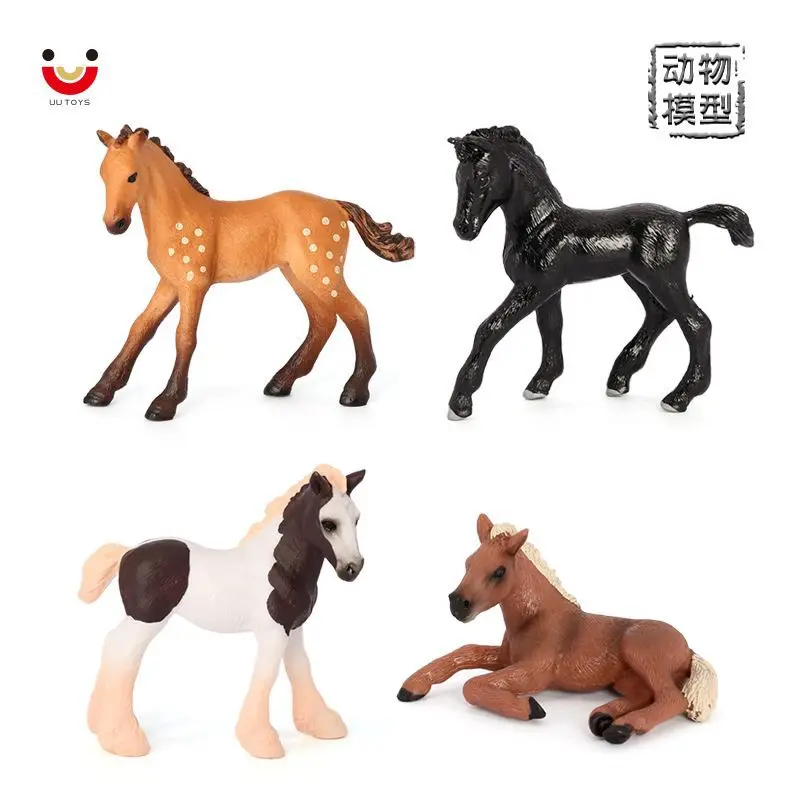 Cross-Border Simulation Foal Animal Model Andalusian Tennessee Walking Horse Children Cognitive Display Miniature Horse Figurine