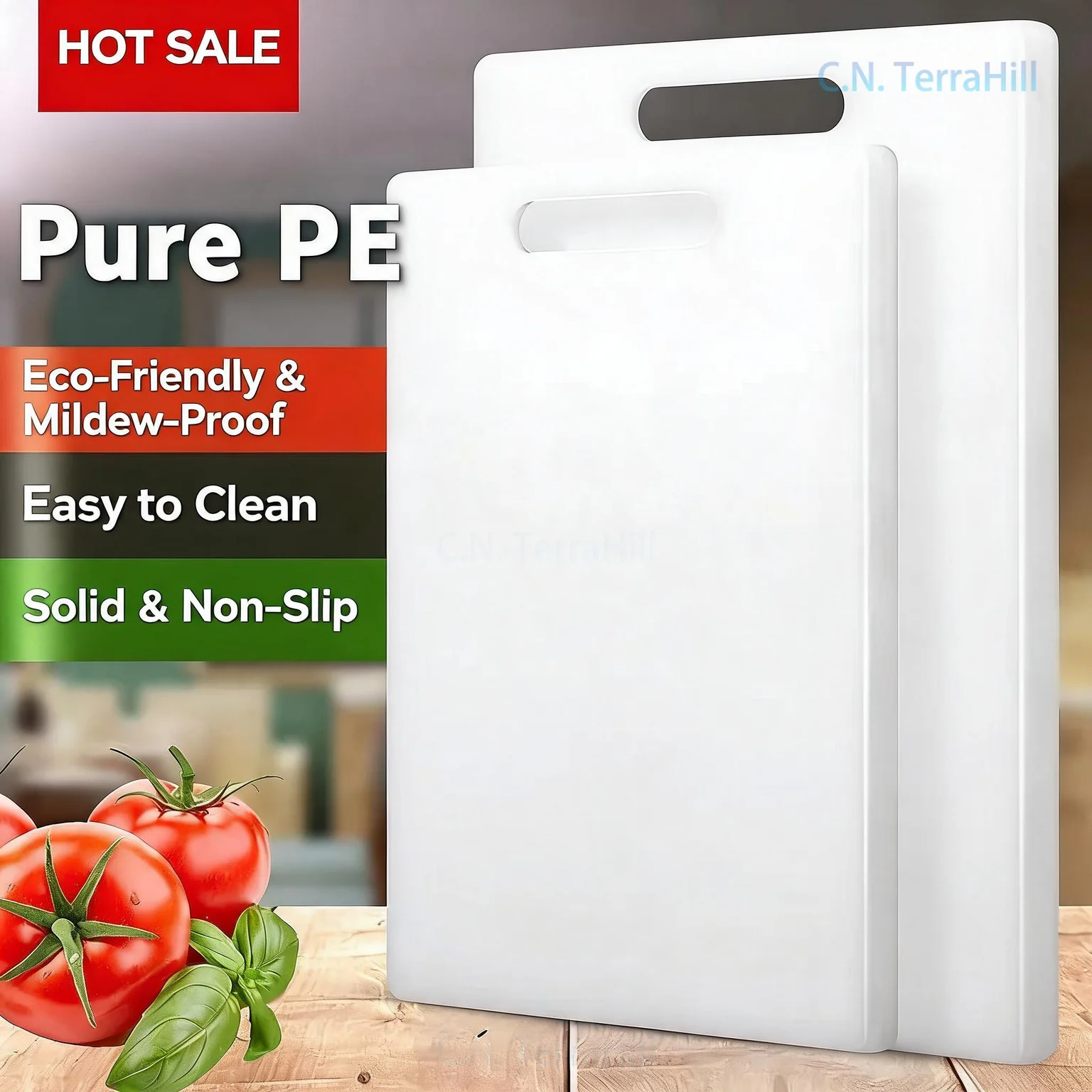 Japanese Style Extra Thick Double-Sided Cutting Board, Antibacterial Anti-Mold Food-Grade, for Kitchen, Vegetables and Fruits