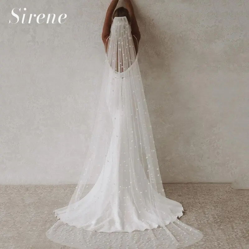 Simple Mermaid Wedding Dresses Women 2024 White V-Neck Satin Spaghetti Straps Backless Bridal Gown Sweep Train Vestidos De Novia