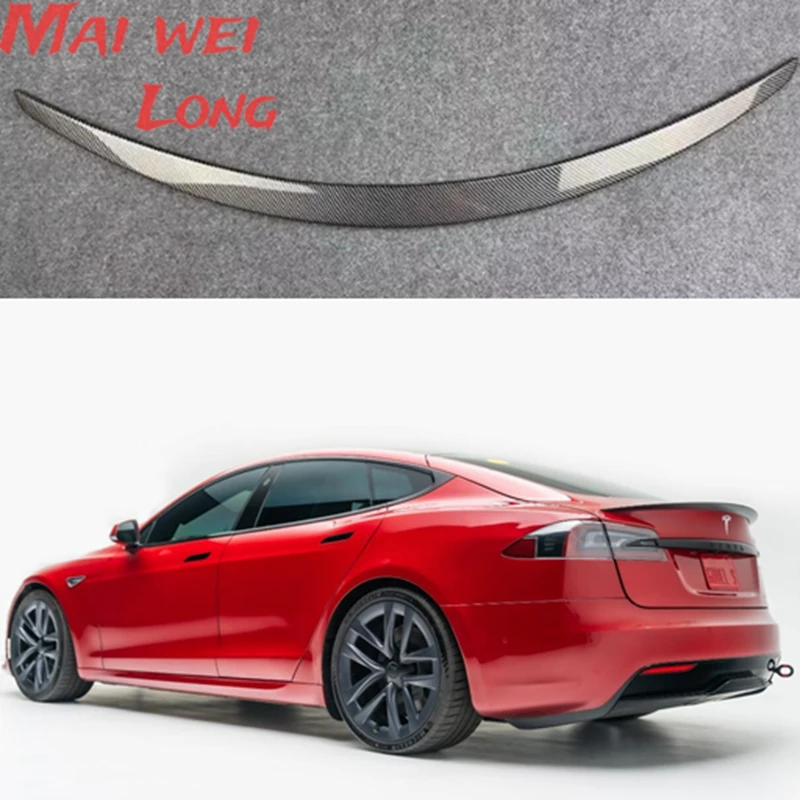 Per Tesla Model S 2012-2023 materiale ABS di alta qualità portellone auto primer colore spoiler posteriore modello s car trunk spoiler splitter