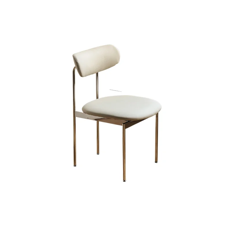 

Household small apartment ins modern simple stainless steel back chair