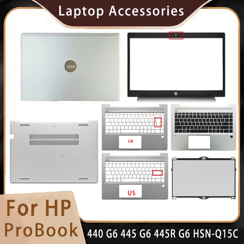 

New For HP ProBook 440 445 G6 445R G6 HSN-Q15C;Replacemen Laptop Accessories Lcd Back Cover/Bottom/Keyboard With LOGO L44559-001