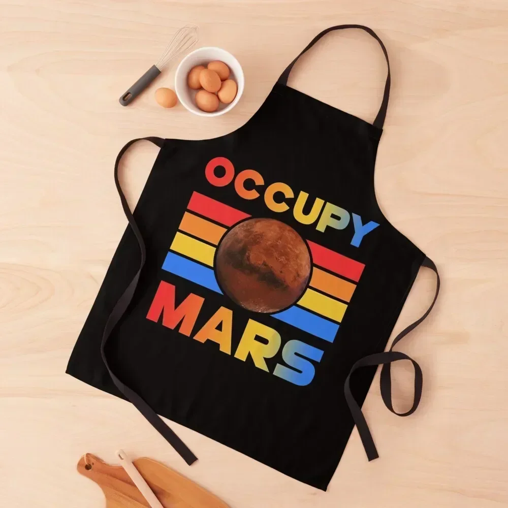 

Occupy Mars Apron Kitchen Accessories 2022 Custom restaurant accessories Women's Home Clothes Apron