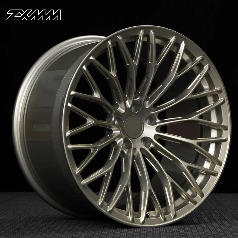 

High end customized wheel hub, 15-24 Inch Brushed Spinning Forged Wheel, 5x114.3 6x139.7 PCD durable auto rim parts