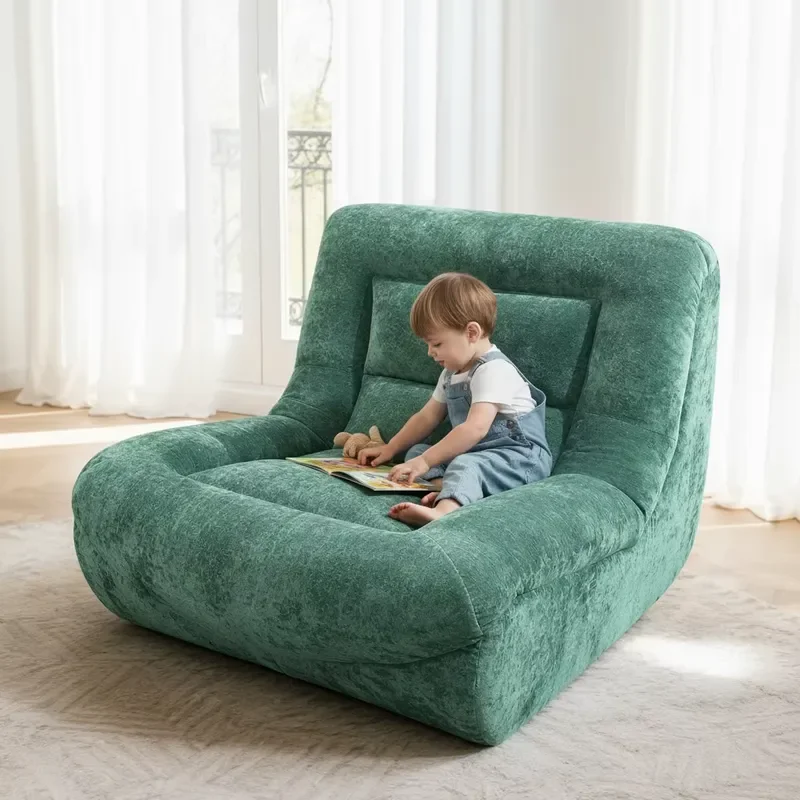 Living Room Foam Chair Bean Bag Couch High Density Memory Foam Modern Vacuum Single Compressed Sponge Lazy Sofa