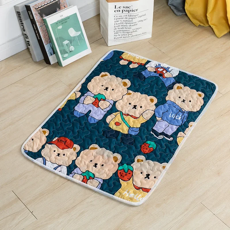 쿨매트 Washable Pet Diaper Mat Reusable Mats for Dogs Dog Bed Urine Washable Dog Training Pad Four Seasons Pet Mat Urine 강아지