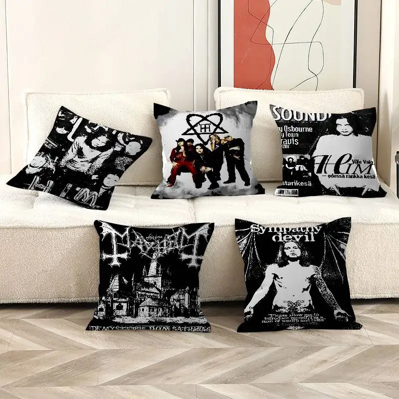 

Чехол для подушки Rock H-hIM Band Anime, декоративный чехол для подушки с принтом, наволочка для дивана
