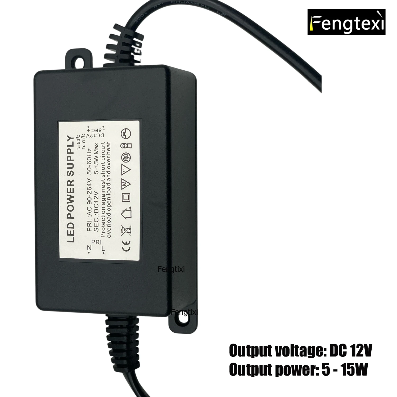 Trasformatore di potenza LED IP67 impermeabile DC12V 15W per lampade da terra a LED e lampade interrate