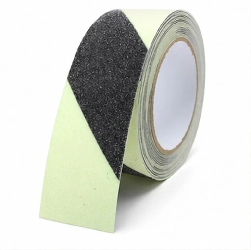 1 Roll Luminous Tape 5M Glow in The Dark Self-Illuminating Caution Tape with Reflective Stripes for Stairs Steps Stage Safety