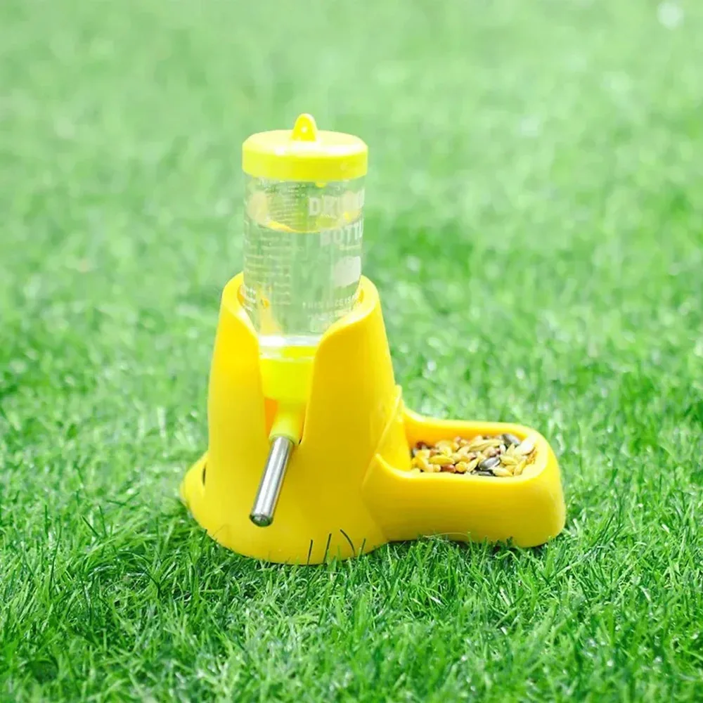 Hamster-Wasserspender, kleiner Tier-Automatikspender, Trinkwasserflasche, Schüsseln, Schüssel mit Lebensmittelbehälter für Meerschweinchen, Ratte – Detail 11