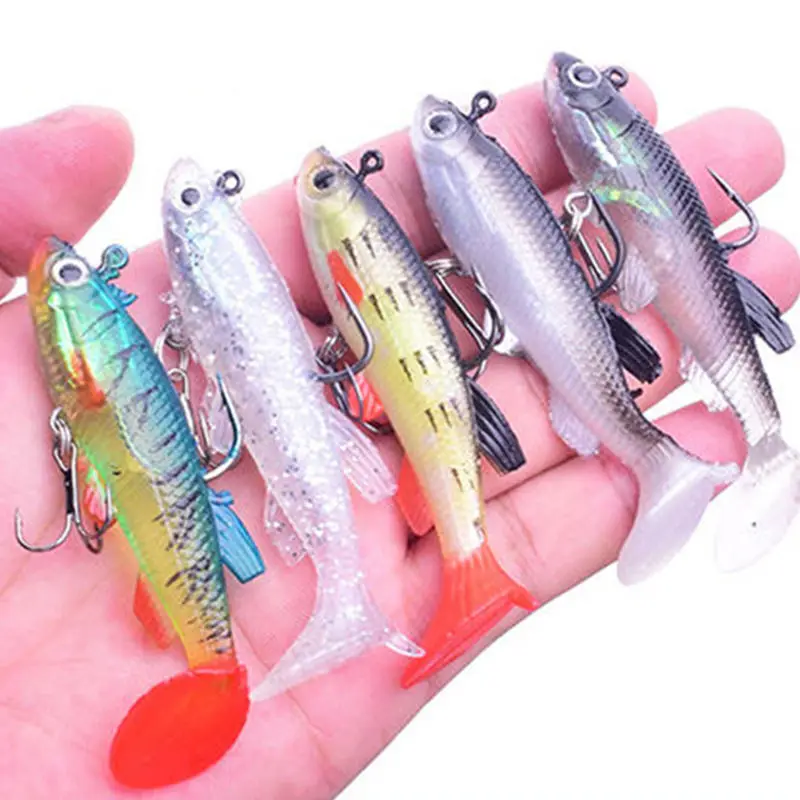 

5pcs 13g Silicone Bait Soft Lure Fishing Goods Lures for Fishing Supplies New Wobblers Artificial Wobbler Tools Sports