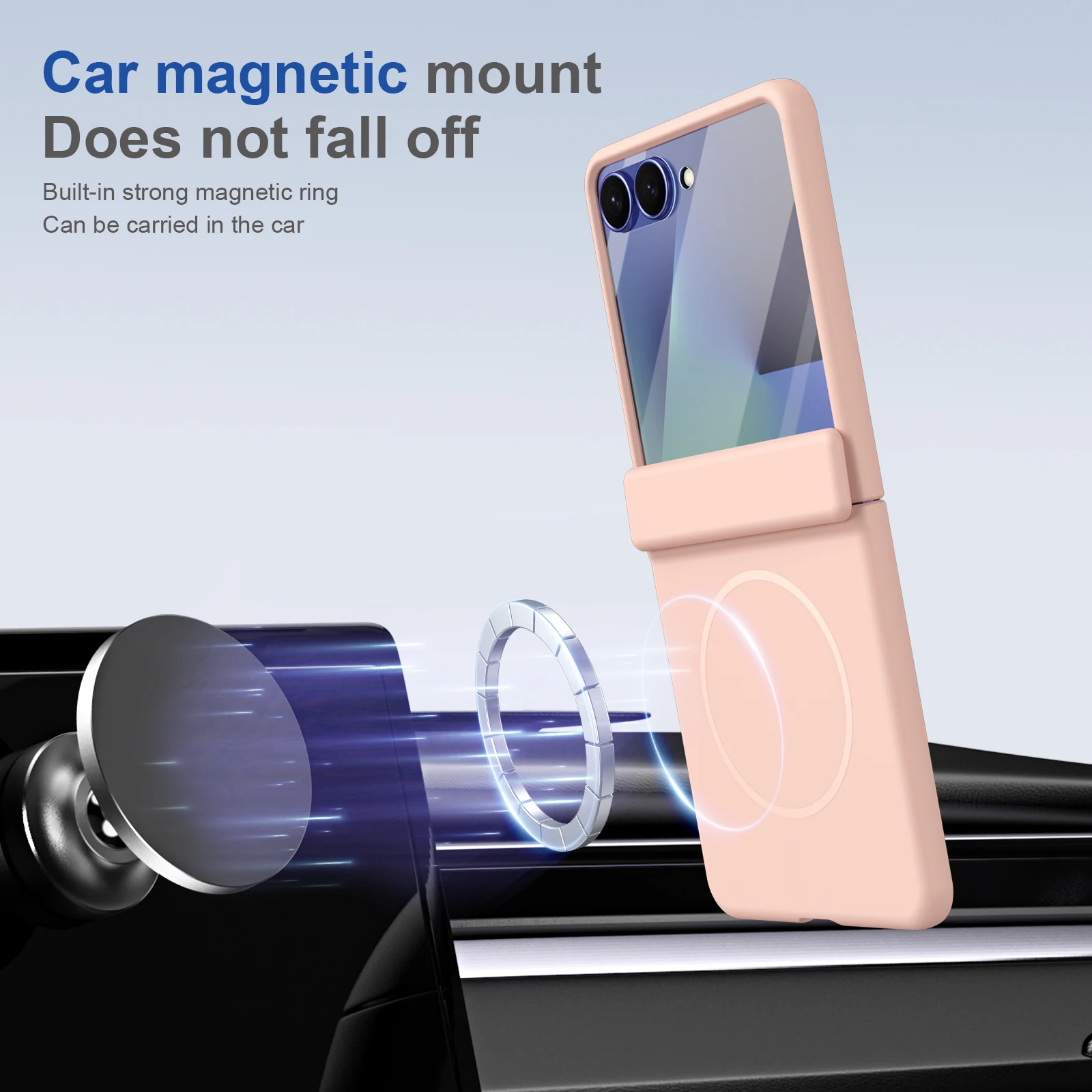 Cubierta de vidrio templado de protección completa de lente para Samsung Galaxy Z Flip 7 6 5 4 3 5G Flip7 película magnética resistente a caídas funda de teléfono