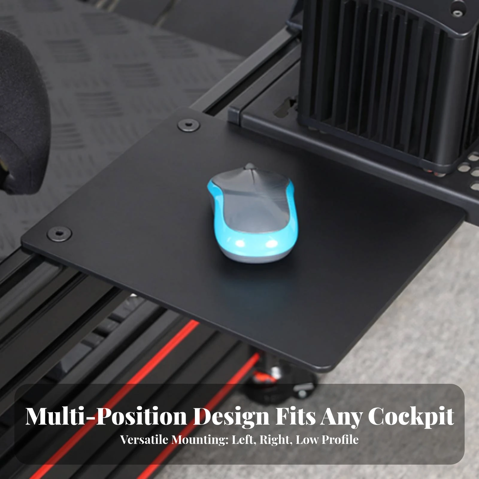 Aluminum Mouse Board Rigid Mouse Board for Sim Racers, Simulator Cockpit