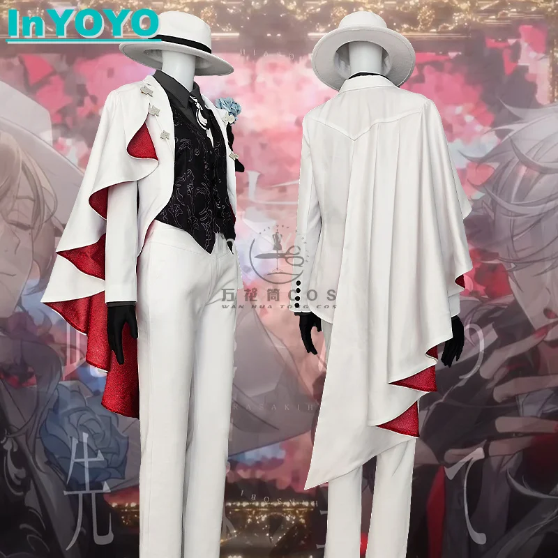 InYOYO Kuzuha Kanae Cosplay Costume Vtuber Nijisanji Knkn Kanakana Handsome Suit Uniform Coat Shirt Pants Halloween Party Outfit