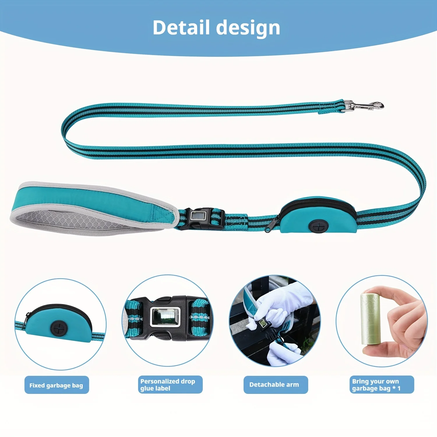 New Multi-functional Dog Leash Unleaser Nylon Patented Leash Leash Retractable Dog Leash(No garbage bags)