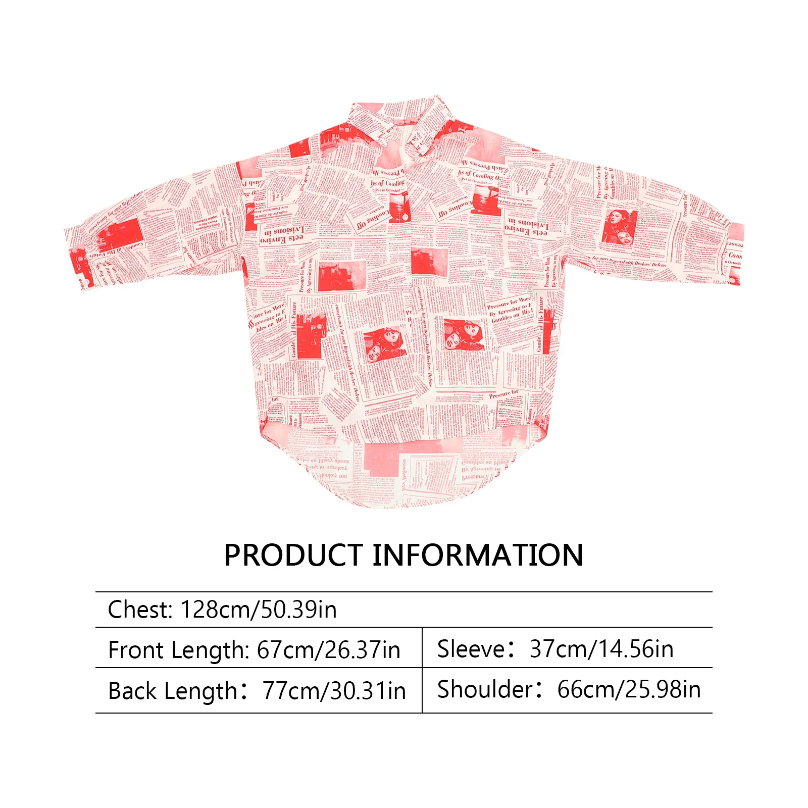 Floral Print Tops for Women Summer Newspaper Shirt Long Sleeve Blouse Women's Button down Shirts