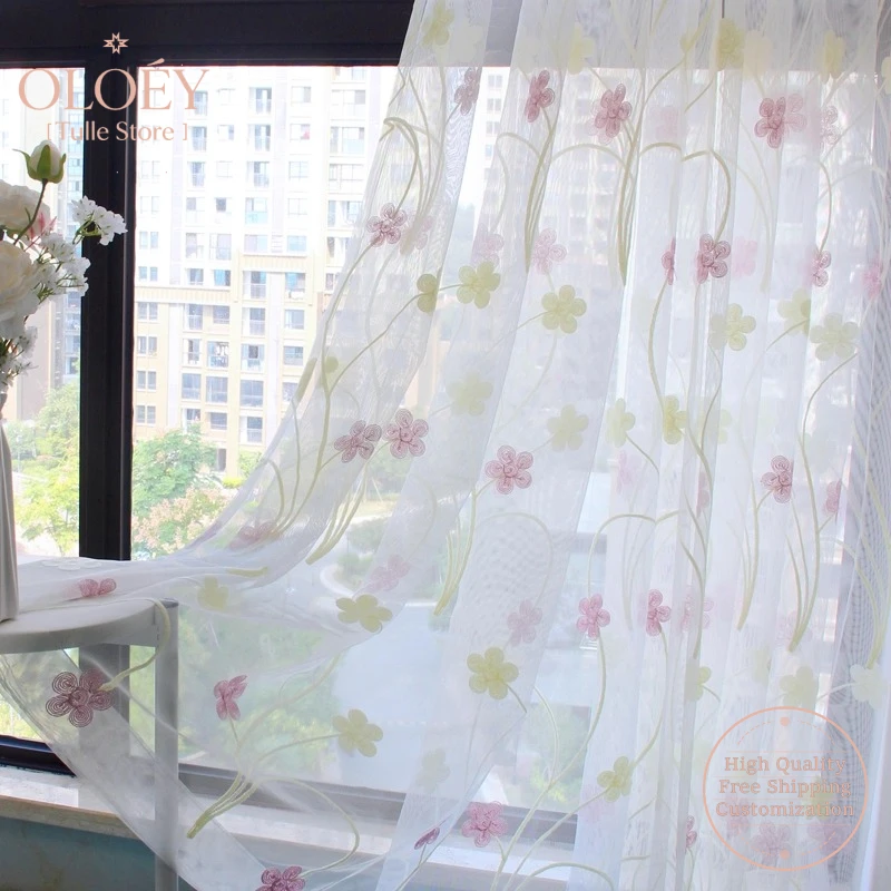Modern Minimalist Sheer Curtains White Light Filtering Panels for Bay Window No Drill Track Hook Custom Home Window Treatments