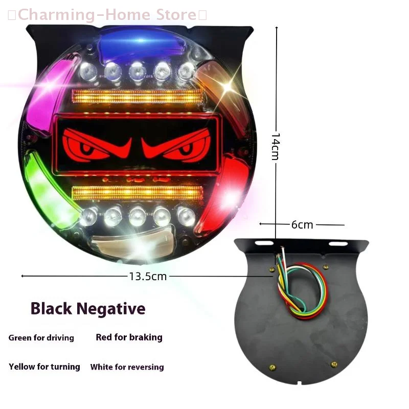 

【M】1Pc Waterproof Multi-Function Truck Light, 12V/24V LED Flashing Beacon for Turn Brake Reverse Signal, Durable