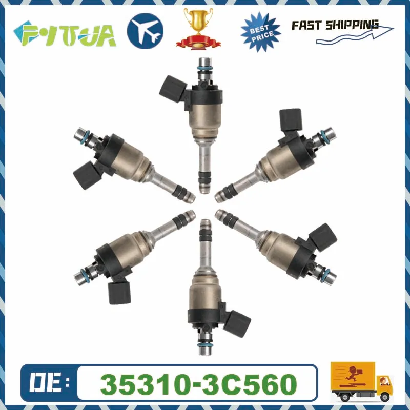 

6PCS Fuel Injector 35310-3C560 353103C560 For Hyundai Azera Genesis Santa Fe Kia Cadenza K900 Sedona Sorento 3.3L 3.8L 2011-2018