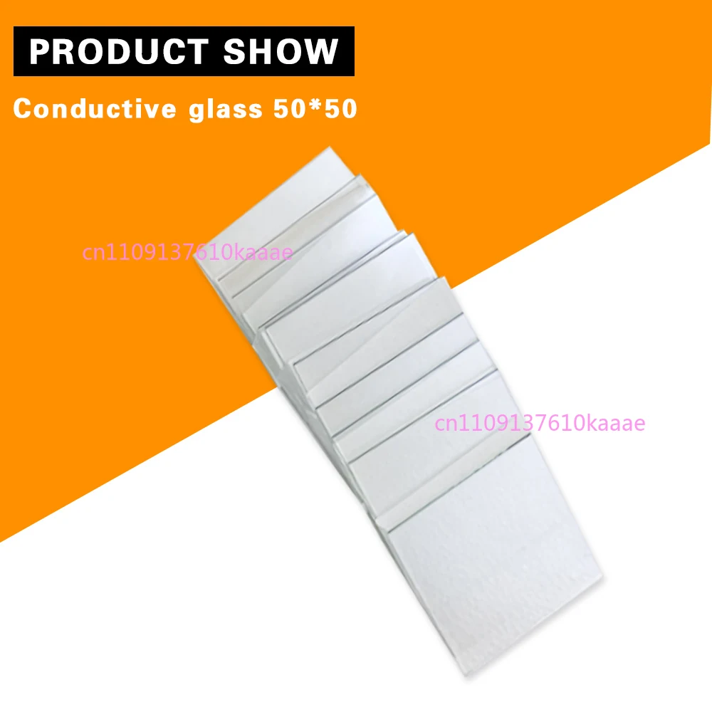 

50x50x1.1mm Less Than 10 Ohm/sq 10pcs Lab Transparent Conductive Glass Indium Tin Oxide ITO Glass Coated Glass