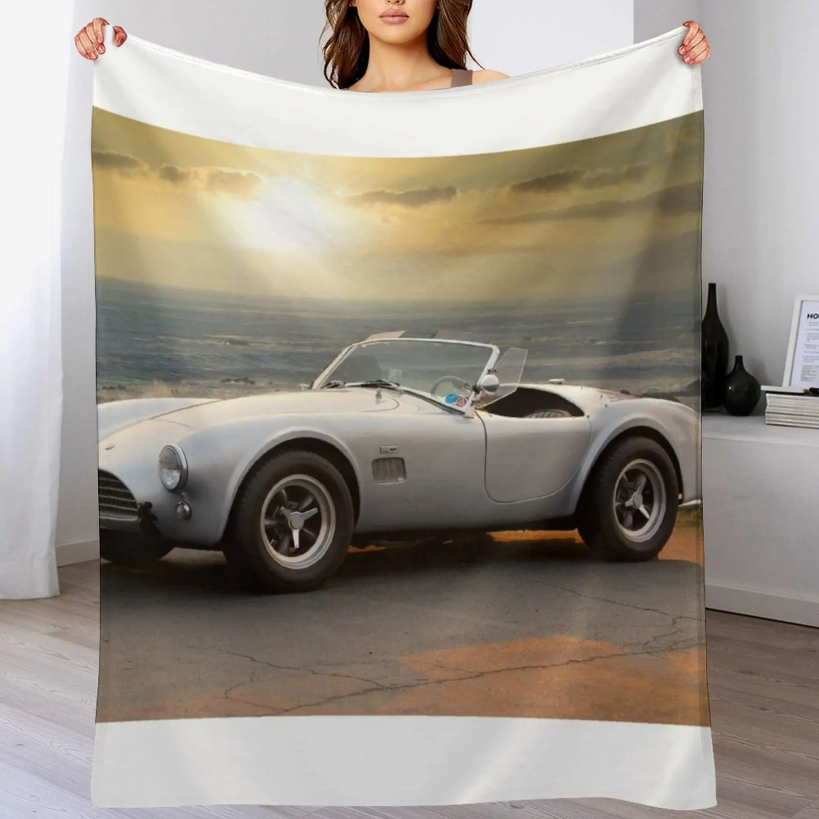 

1963 AC Cobra 289 Replica Throw Blanket Bed Soft Plaid Kid'S bed plaid Blankets
