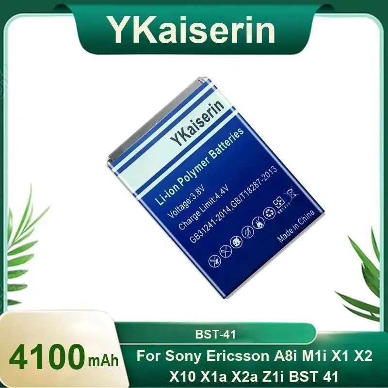 

YKaiserin 4100mAh BST-41 for Sony Ericsson Xperia PLAY R800 R800i A8i M1i X1 X2 X2i X10 X10i Z1i Phone Battery Bateria Warranty